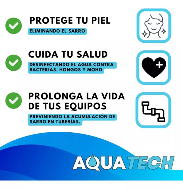 Aqua Tech sistema dual antisarro y desinfectante para tinaco 450/1100L - Imagen 7