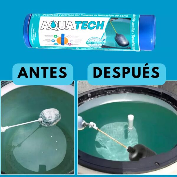 Aqua Tech sistema dual antisarro y desinfectante para tinaco 450/1100L - Imagen 4