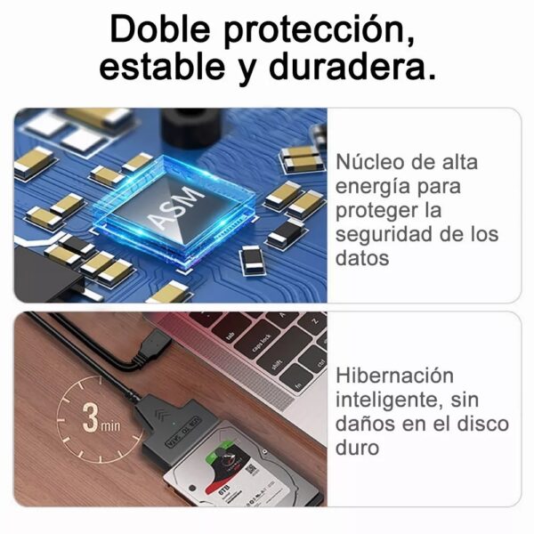 Cable Adaptador Usb 3.0 A Sata 2.5 Para Discos Duros - Imagen 3